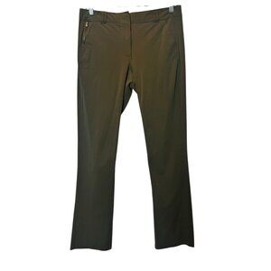 Gloria Coelho Olive Green Straight-Leg Trousers Size 40